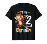 Its My 2nd Birthday Dabbing Monkey Animal T-Shirt