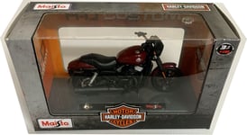 Harley Davidson 2015 Street 750 in red & black, 1:18 scale model from Maisto