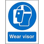 Mandatory Sign Visor Plastic Blue, White 20 x 15 cm