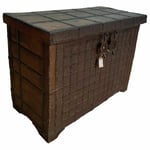 Alexandra House Living Coffre marron en bois de manguier 46 x 91 x 130 cm