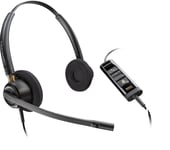 POLY EncorePro 525 USB-A Stereo Headset Hodesett Koblet med ledninger (ikke trådløs) Hodebånd Samtaler/musikk Sort