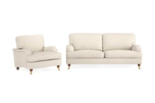 Soffa Oxford 3-sits+Fåtölj - Beige Soffgrupp Vit,Beige Bloomington