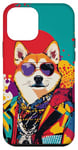 Coque pour iPhone 12 mini Akita Dog Fashion, joli pop art coloré