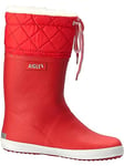 Aigle Bottes en caoutchouc enfant Giboulee 2, Rouge et Blanc, 33 FR