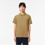 Lacoste Mens Regular Fit Cotton Polo Shirt in Brown material_cotton - Size Small