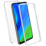 Coque de protection AVIZAR pour Huawei P smart 2020 - Transparent Blanc - Arrière rigide et avant souple