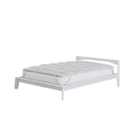 Italian Bed Linen Surmatelas rembourré et matelassé en Bambou, Argent (Silver), 120 x 195cm