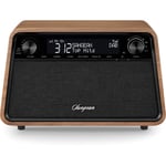 Sangean WR-201D pöytäradio, Bluetooth, vintage pähkinäpuu