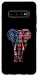 Coque pour Galaxy S10+ Drapeau américain éléphant