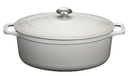 Cocotte en fonte émaillée ronde 29 cm 5L Macadamia INVICTA CHASSEUR