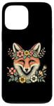 Coque pour iPhone 13 Pro Max Couronne de fleurs de renard