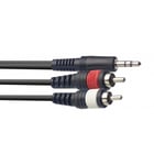 Stagg SYC6/MPSB2CM E - Câble Y, mini jack/RCA (m/m), 6 m