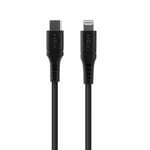 Fixed Kabel Liquid Silicone USB-C/Lightning 2m Svart