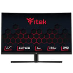 iTek Ecran GGC 27" Curved R1500, WQHD 2560x1440, VA, 144Hz, 16:9, 1ms MPRT, Has, 3xHDMI, DP, Audio, HDR Ready, Adapt Sync