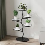 Zstar Support pour plantes en métal - Étagère à plantes à plusieurs niveaux - Escalier de plantes - Design de branche emboîtée - Étagère haute pour l'intérieur, salon