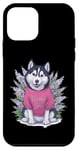 Coque pour iPhone 12 mini Husky au lilas