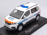 Peugeot Rifter 2019 ''Police Municipal'' With Rouge & Jaune Striping 1:43 Model