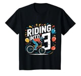 Youth Funny 3 Year 3rd Birthday Old Three BMX Bike racing bicycle T-Shirt