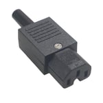 Connecteur de câble droit IEC C13 C14 C15 10A 250V,noir 600,prise mâle,connecteur d'alimentation remplaçable,prise AC 3 broches - Type C15