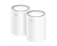 Cudy M3000 2-Pack, Grå, Vit, Intern, Mesh-System, Rundstrålande, 399,4 M², Dual-Band (2,4 Ghz / 5 Ghz)