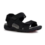 Geox Homme U Terreno + Grip Sandales, Noir, 44 EU