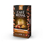 Café Royal Caramel Flavoured 100 Capsules for Nespresso Coffee Machine - 4/10 Intensity - UTZ certified Aluminum Coffee Capsules