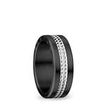 BERING Combinaison de Bagues Échangeables pour Femme en Noir et Argent avec le Système Unique Twist & Change, Colorado