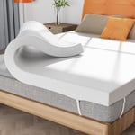 Hawthyhome Memory Foam Mattress Topper Double Bed, 3 Inch Thickness Mattress Bed