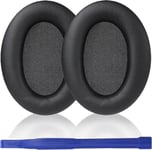 Coussinets d'oreille WH-1000XM3 compatibles avec Sony WH-1000XM3 Bluetooth Noise Cancelling Casque Protein PU Mousse à mémoire de forme (Noir)