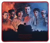 Konix Stranger Things Gaming-Mauspad 32 x 27 cm - rutschfeste Mikrofaser-Oberfläche - Gummi - Best Friends-Motiv