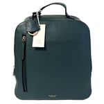 RADLEY Hale Lane Green Leather Large Zip Round Backpack Bag - New - RRP £239