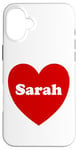 iPhone 16 Plus I Love Sarah Heart Cute Sarah Name Birthday Case