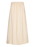 Slfmelli Hw Ankle Skirt B Cream Selected Femme