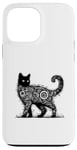 Coque pour iPhone 13 Pro Max T-shirt mystique chat mystique chat mandala mystique