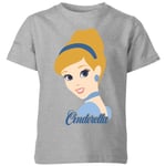 T-Shirt Enfant Disney Silhouette en Couleur Princesse Cendrillon - Gris - 3-4 ans - Gris