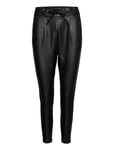 Onlpoptrash Life Easy Coated Pnt Noos Bottoms Trousers Leather Leggings-Byxor Black ONLY