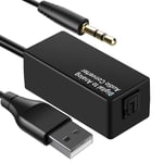 Convertisseur Audio D15 Dac Numérique À Coaxial Analogique Usb, Adaptateur De Décodeur, Convertisseur De Fiber Optique Jack 3.5mm Pour Hdtv Dvd Ps4