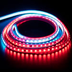 Ruban LED RGB Exterieur 10M 220V Multicolore Cordon Lumineux sans Transformateur IP67 Etanche Bandeau Strip Light, 10 Metre SMD 5050 Dream Color Running LED Strips (10m, RGB)