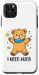 Coque pour iPhone 11 Pro Max Ours mignon en peluche a besoin d'un câlin pour enfants, femmes et hommes