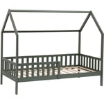 Lit cabane pour enfant 190x90cm vert marceau