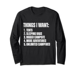 Camping Fan Pun for Outdoors Tents Adventure Fire Pit Fan Long Sleeve T-Shirt