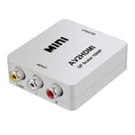 Composite + Phono (Scart) til HDMI Converter - Hvid