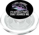 I Love Sharks It's Actually People That Scares Me PopSockets PopGrip for MagSafe