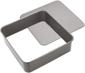 Judge JB34 Non-Stick Square 10" Cake Tin with Loose Base, Dishwasher Safe 26cm x 26cm x 8cm - 5 Year Guarantee