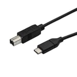 StarTech.com USB-C to USB-B Printer Cable - M/M - 3 m (10 ft.) - USB 2.0 3 m ...