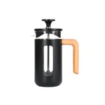 La Cafetiere Pisa Black Cafetiere with Wooden Handle - 3 Cup