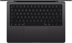MacBook Pro 14-tum, M4 10-core, grafik 10-core, 24GB, 2TB SSD, Nanotextur, Rymdsvart