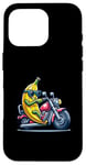 Coque pour iPhone 16 Pro Banane Moto Cool Conduire Amusant Lunettes