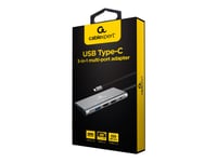 Gembird A-Cm-Combo3-03, Usb 3.2 Gen 1 (3.1 Gen 1) Type-C, Hdmi, Usb 3.2 Gen 1 (3.1 Gen 1) Type-A, Usb Type-C, 5000 Mbit/S, 30 Hz, 3840 X 2160, 2160P