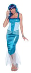 Folat 64036 Women's Mermaid Dress, Blue, S/M Woman